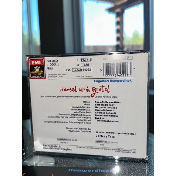 Humperdinck Hänsel und Gretel 2-CD Box Set (1990 EMI) Jeffrey Tate – Libretto - Picture 7 of 7